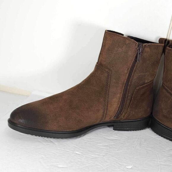 Ecco Women’s Touch 15 US 8 Brown Leather Side Zip Ankle Booties Boots - Picture 7 of 12
